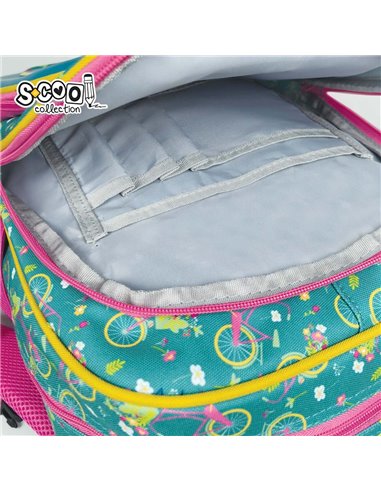 Ghiozdan scoala 3D ergonomic S-COOL SC3324, 43 x 30 x 22 cm, Motiv Let's go for a ride