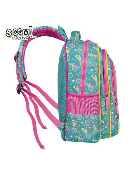 Ghiozdan scoala 3D ergonomic S-COOL SC3324, 43 x 30 x 22 cm, Motiv Let's go for a ride