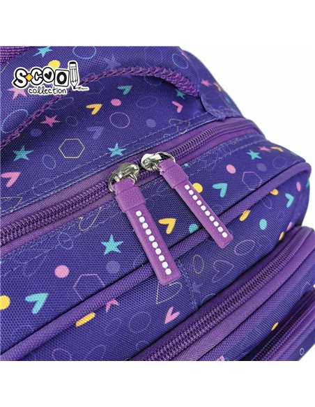 Ghiozdan scoala 3D ergonomic S-COOL SC3372, 43 x 30 x 22 cm, Motiv Magical unicorn
