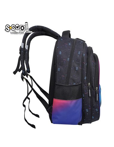Ghiozdan scoala 3D ergonomic S-COOL SC3326, 43 x 30 x 22 cm, Motiv Game over