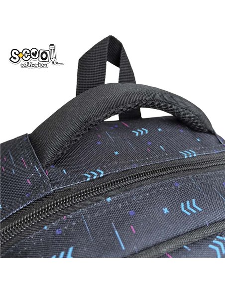 Ghiozdan scoala 3D ergonomic S-COOL SC3326, 43 x 30 x 22 cm, Motiv Game over