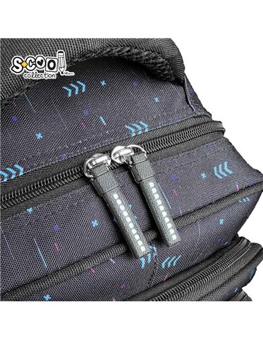 Ghiozdan scoala 3D ergonomic S-COOL SC3326, 43 x 30 x 22 cm, Motiv Game over