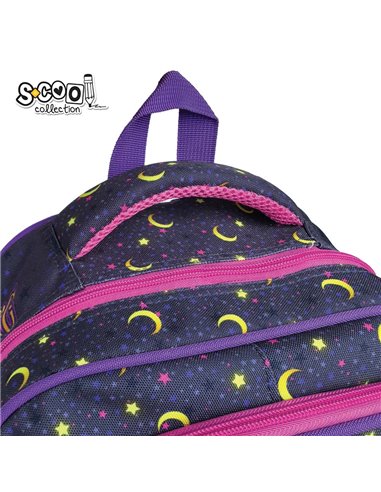 Ghiozdan scoala 3D ergonomic S-COOL SC3322, 42 x 30 x 22 cm, Motiv Believe in magic