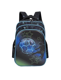 Ghiozdan scoala 3D ergonomic S-COOL SC3325, 42 x 30 x 22 cm, Motiv Football
