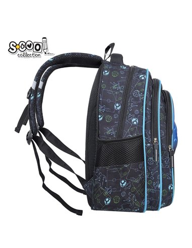 Ghiozdan scoala 3D ergonomic S-COOL SC3325, 42 x 30 x 22 cm, Motiv Football
