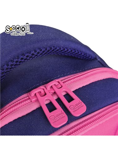 Ghiozdan scoala ergonomic S-COOL SC3370, 40 x 29 x 14 cm, Motiv Think pink