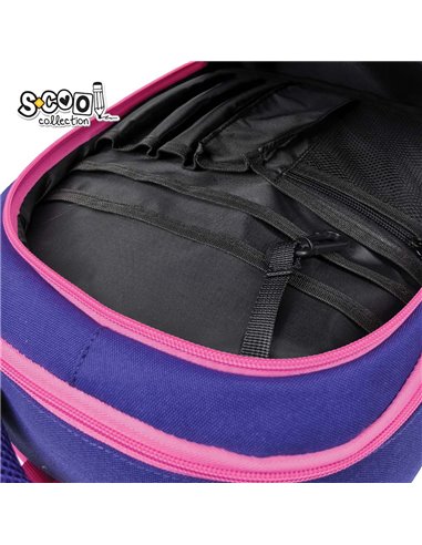 Ghiozdan scoala ergonomic S-COOL SC3370, 40 x 29 x 14 cm, Motiv Think pink