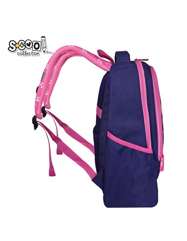 Ghiozdan scoala ergonomic S-COOL SC3370, 40 x 29 x 14 cm, Motiv Think pink