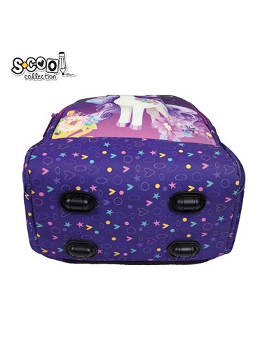 Ghiozdan scoala ergonomic S-COOL SC3318, 40 x 29 x 14 cm, Motiv Magical unicorn