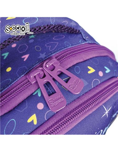 Ghiozdan scoala ergonomic S-COOL SC3318, 40 x 29 x 14 cm, Motiv Magical unicorn