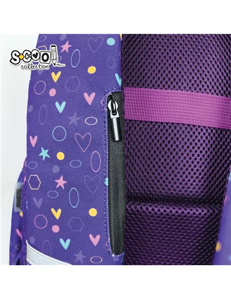 Ghiozdan scoala ergonomic S-COOL SC3318, 40 x 29 x 14 cm, Motiv Magical unicorn