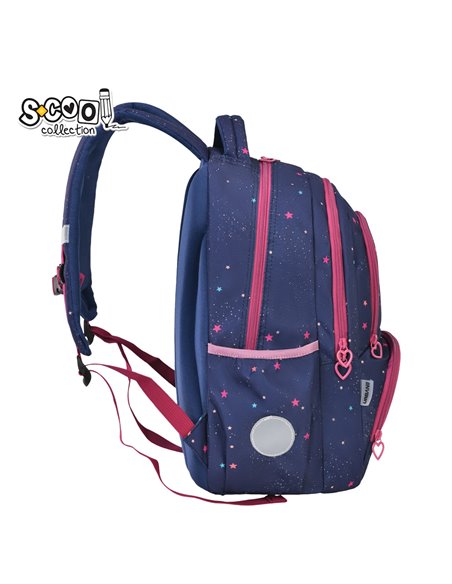 Ghiozdan scoala ergonomic Urban S-COOL SC3379, 42 x 31 x 16 cm, Stars