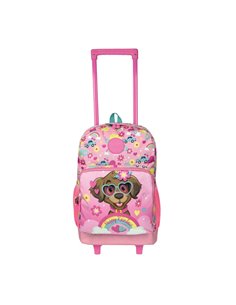 Ghiozdan scoala tip troller S-COOL SC3445, 45 x 32 x 16.5 cm, Happy rainbow