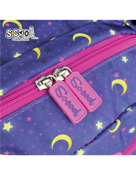 Ghiozdan scoala tip troller S-COOL SC3446, 45 x 32 x 16.5 cm, Believe in magic