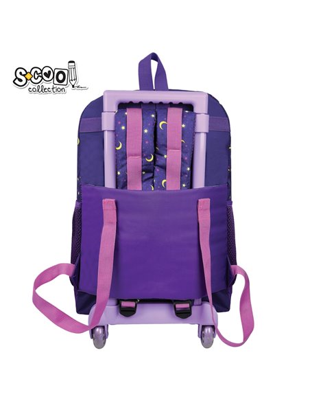 Ghiozdan scoala tip troller S-COOL SC3446, 45 x 32 x 16.5 cm, Believe in magic
