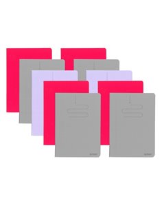 Set 10 caiete A5 Herlitz 400211739, 48 file, 70 g/mp, matematica, coperta plastic, Diverse culori
