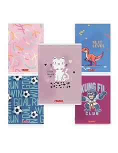 Set 10 caiete Tip 2 Herlitz 400211728, 36 file, 80 g/mp, Motive asortate