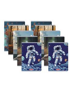 Set 10 caiete A5 Herlitz, 48 file, 70 g/mp, matematica, Motiv Megamix 2