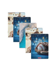 Set 5 caiete A4 Herlitz, 60 file, 70 g/mp, matematica, Motiv Megamix 2