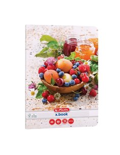 Set 5 caiete A4 Herlitz, 60 file, 70 g/mp, dictando, Motiv Healthy snack 2