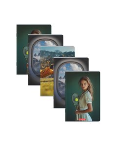 Set 5 caiete A4 Herlitz, 80 file, 70 g/mp, matematica, Motiv Megamix