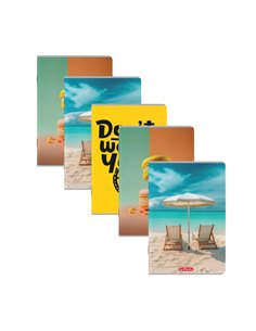 Set 5 caiete A4 Herlitz, 80 file, 70 g/mp, matematica, Motiv Megamix 2