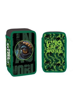 Penar echipat cu 3 fermoare YOLLO YL149, 38 piese, Dinosaur World 2