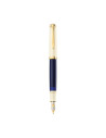827270,Stilou Pelikan Souveran M800, penita M aur 18K, accesorii placate cu aur, cutie cadou, Cream blue
