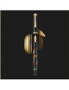 Stilou Pelikan Souveran M600 EF Art Collection Glauco Cambon, penita aur 14K, accesorii placate aur 24K, cutie cadou, Negru