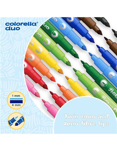 400207803,Carioci Pelikan Colorella Duo C407, 10 culori