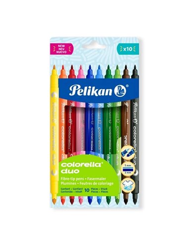 400207803,Carioci Pelikan Colorella Duo C407, 10 culori