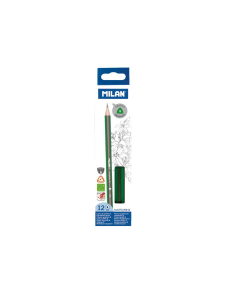 071230212-12,Creion grafit triunghiular B MILAN - Set 12