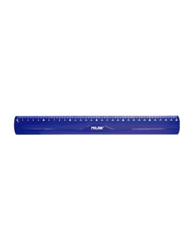 353801-24,Liniar 30 cm flexibil Albastru MILAN - Set 24