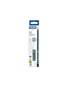 071230012-12,Creion grafit triunghiular 2H MILAN - Set 12