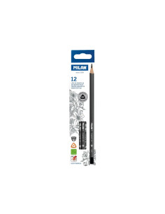 071230612-12,Creion grafit triunghiular 6B MILAN - Set 12