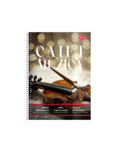 CT301-20,Caiet muzica A4 24 file spira DACO - Set 20