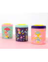 20161912FR-12,Ascutitoare plastic dubla cu container Fairy Tale MILAN - Set 12