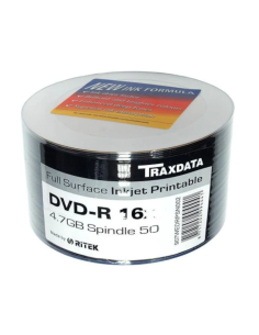 DVD-RTRAXDATAPRINT-50,DVD-R TRAXDATA RITEK printabil 16X 50/PA - Set 25