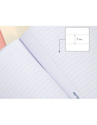 57242G48P-3,Caiet A4 48 file romana cusut Roz MILAN - Set 3