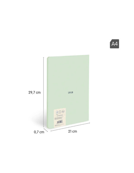57242G48GR-3,Caiet A4 48 file romana cusut Verde MILAN - Set 3