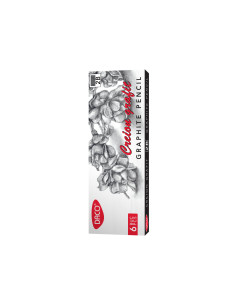 CG802-6,Creion grafit fara lemn 2B DACO - Set 6