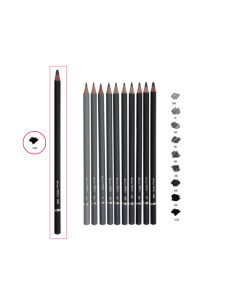 CG710-12,Creion negru 10B DACO - Set 12