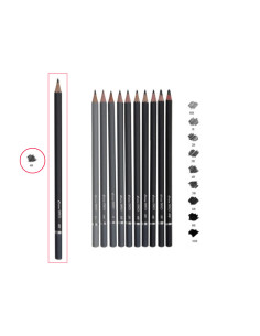 CG704-12,Creion negru 4B DACO - Set 12