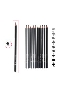 CG706-12,Creion negru 6B DACO - Set 12