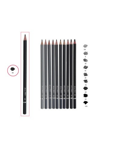 CG706-12,Creion negru 6B DACO - Set 12
