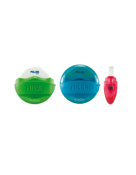 4704116-16,Ascutitoare cu radiera BUBBLE MILAN - Set 16
