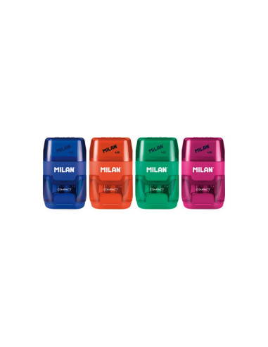 4703116-16,Ascutitoare cu radiera COMPACT MILAN - Set 16
