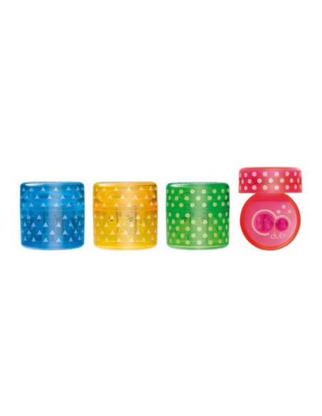 20155212-12,Ascutitoare plastic dubla cu container DUET MILAN - Set 12