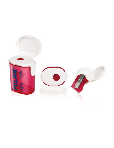 20141212-12,Ascutitoare plastic simpla cu container Nata MILAN - Set 12