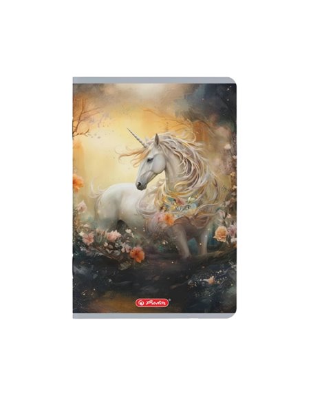 Set 10 caiete A5 Herlitz, 48 file, 70 g/mp, dictando, Motiv Megamix 2